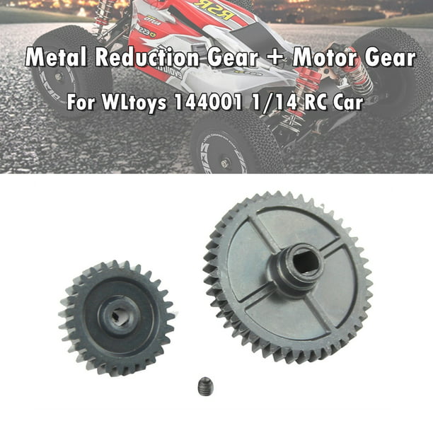 Motor Gear Part For WLtoys 144001 1/14 4WD RC Car Upgrade Metal Reduction Gear